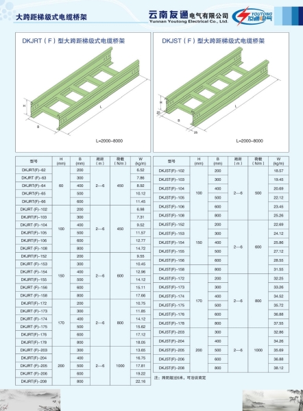 大跨距梯級(jí)式電纜橋架